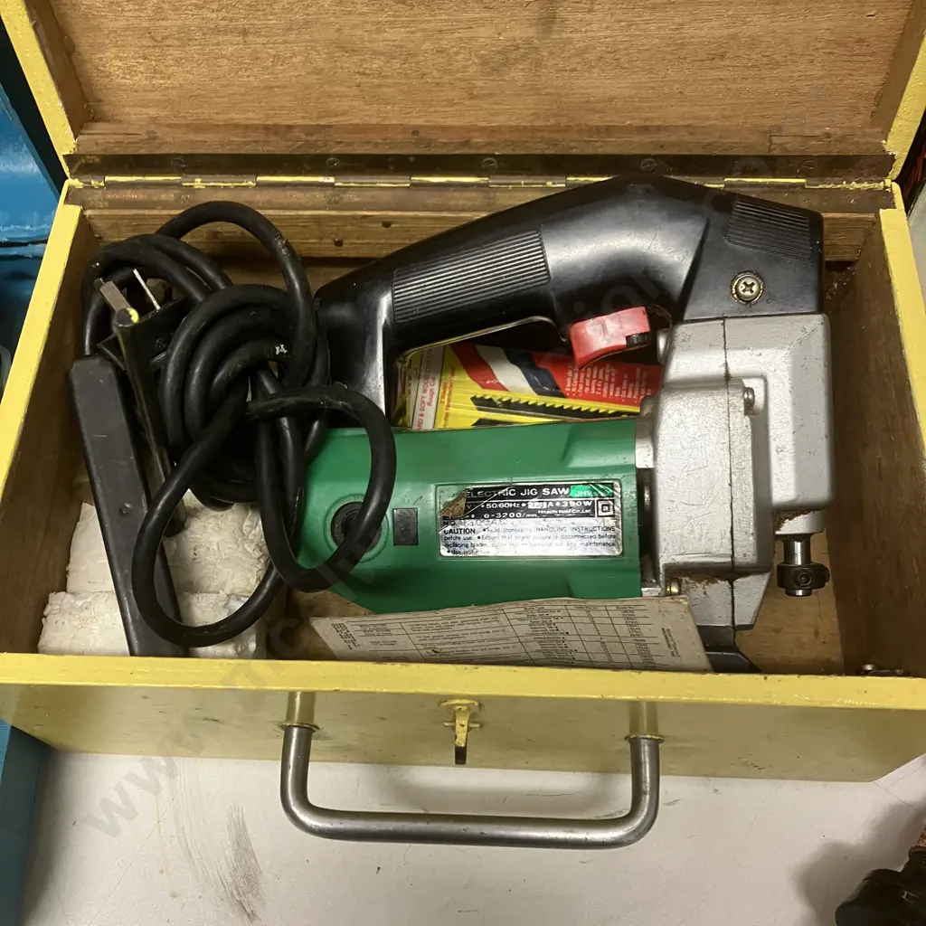 Power Tools - Vintage Hitachi JHV-60 Jig Saw, B&D Hot Air Paint Stripper, Drill, Colt Sander Image 1++