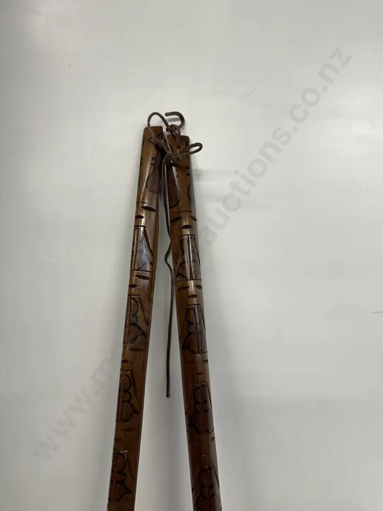 Vintage Wooden Spoon & Fork H98.5cm. Image 1++