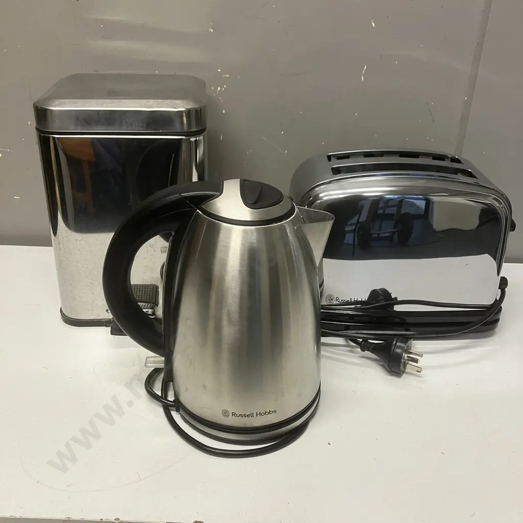 Russell Hobbs Cordless Jug, Toaster, Small Pedal Bin Image 1++