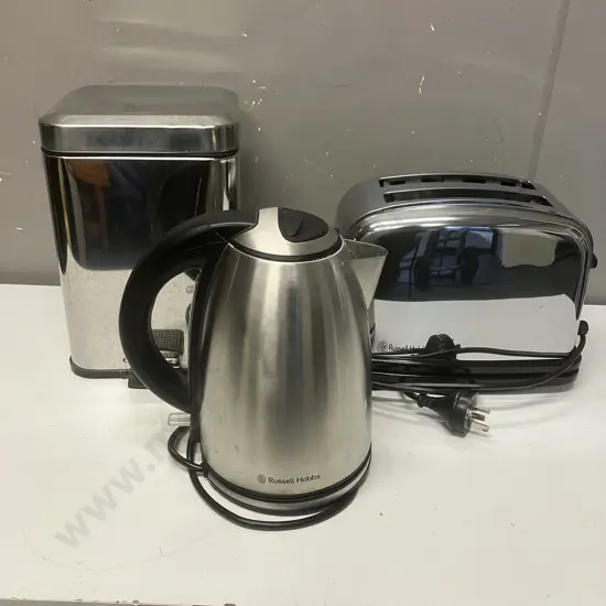 Russell Hobbs Cordless Jug, Toaster, Small Pedal Bin