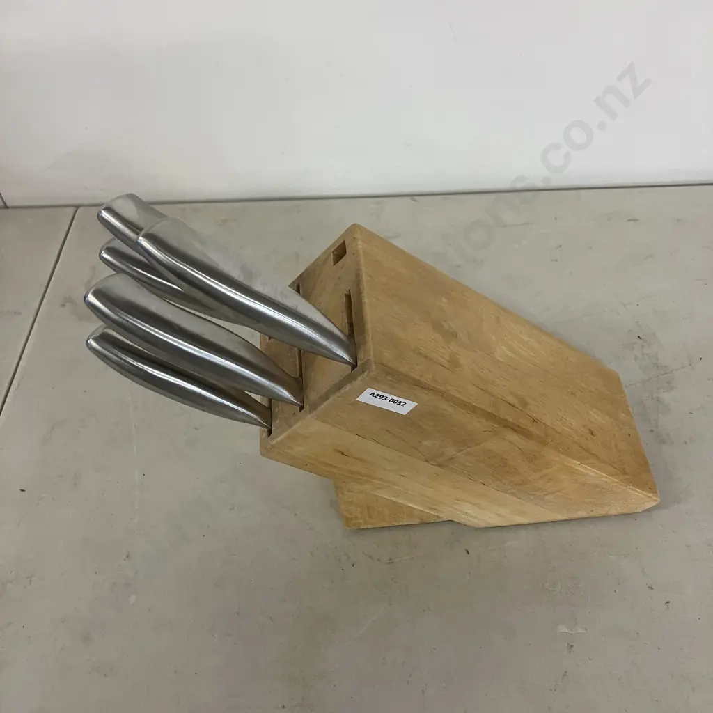 Pair of Plastic Flamingos, Mosquito Net, 5 Thomas Rosenthal Knives In Wooden Block Image 1++
