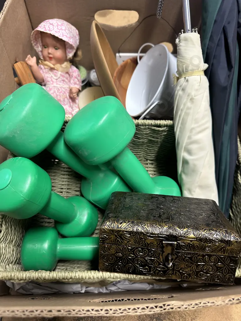 Vintage Items, Dumbbells, Princess Screen, Mirror, Etc Image 1++