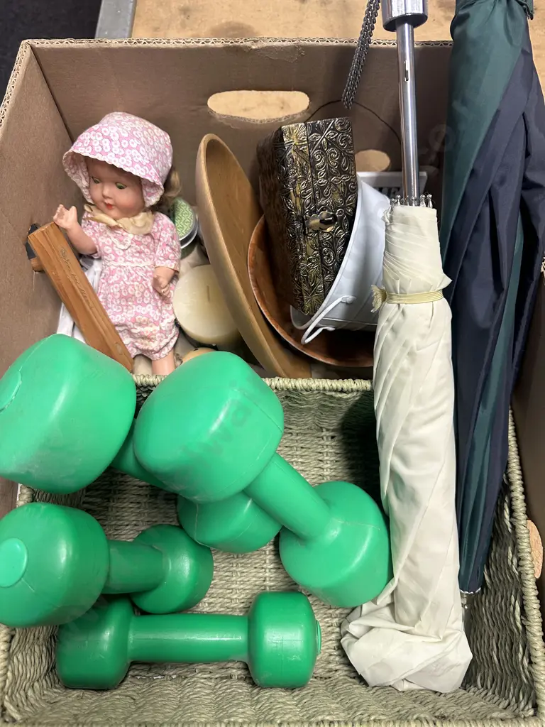 Vintage Items, Dumbbells, Princess Screen, Mirror, Etc Image 1++