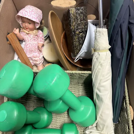 Vintage Items, Dumbbells, Princess Screen, Mirror, Etc