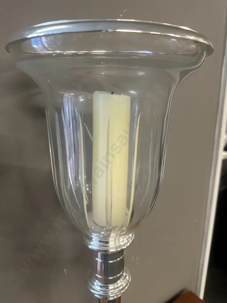 Ralph Lauren Large Hurricane Candle Holder With Candle Image 1++