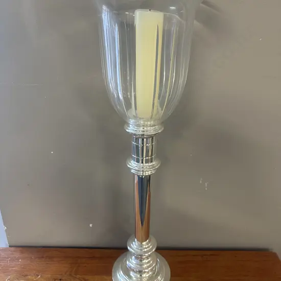 Ralph Lauren Large Hurricane Candle Holder With Candle