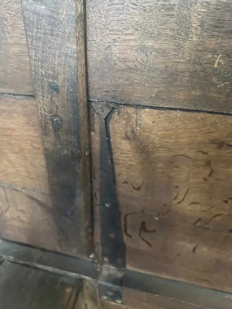 Antique English Oak Jacobean Coffer - Age 1660. H74 W130 D51cm Image 1++