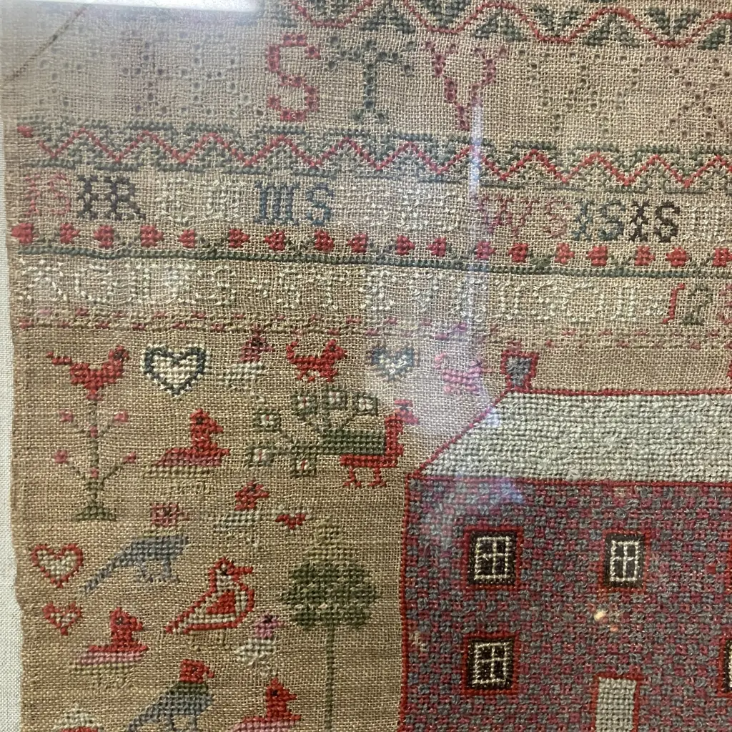 Antique 1816 Georgian Sampler In A Conservation Glass Frame, (Dated & Named). 59.5 x 47cm Image 1++