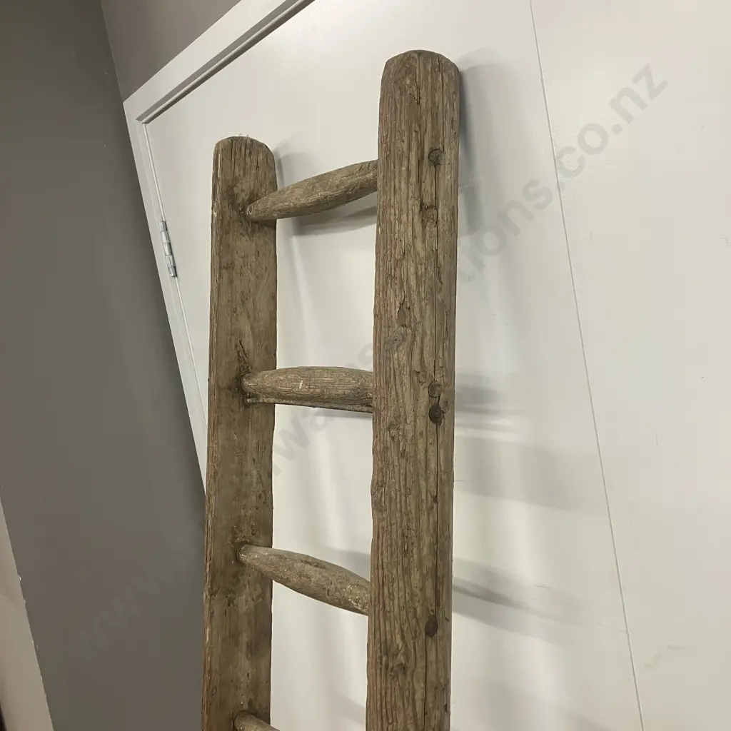 Antique Rustic Wooden Ladder. H192cm Image 1++