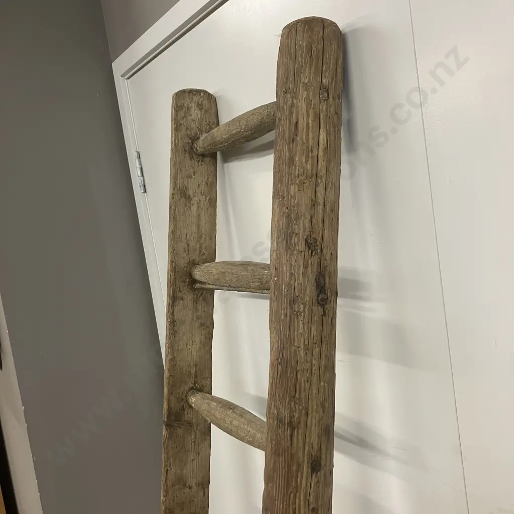 Antique Rustic Wooden Ladder. H192cm Image 1++