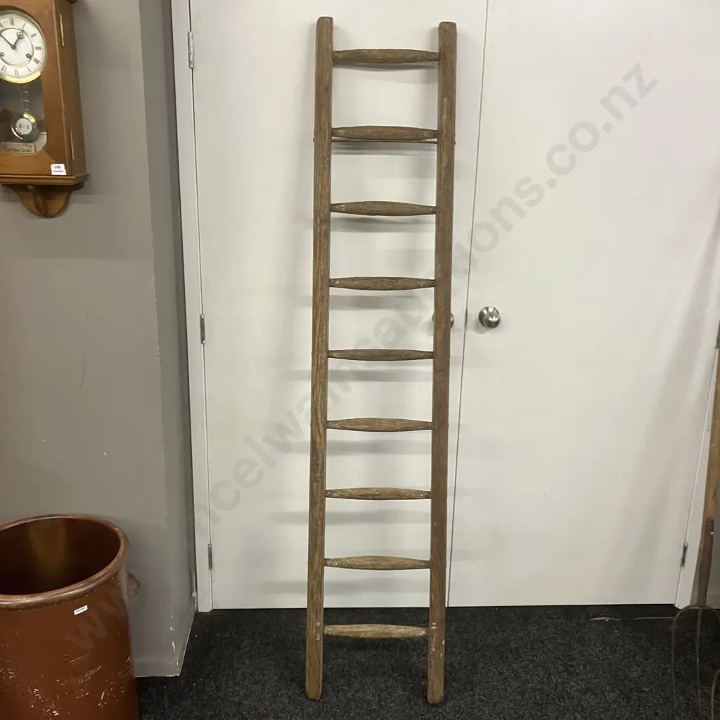 Antique Rustic Wooden Ladder. H192cm Image 1++