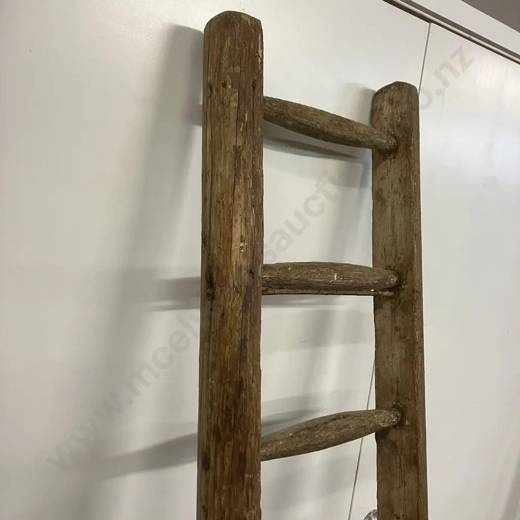 Antique Rustic Wooden Ladder. H192cm Image 1++