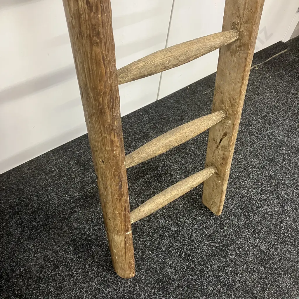 Antique Rustic Wooden Ladder. H192cm Image 1++