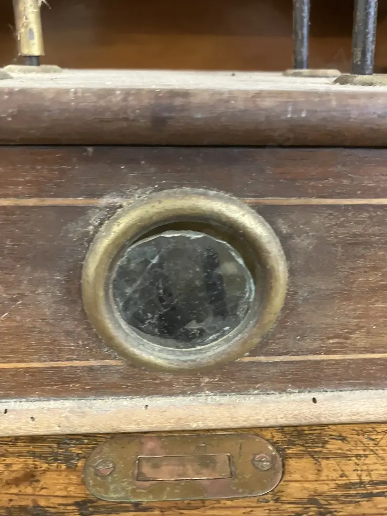Antique W&T Avery Ltd English Brass Balance Scales , Apothecary Scale With Wood Base. Late 19th to Early 20th Century Image 1++