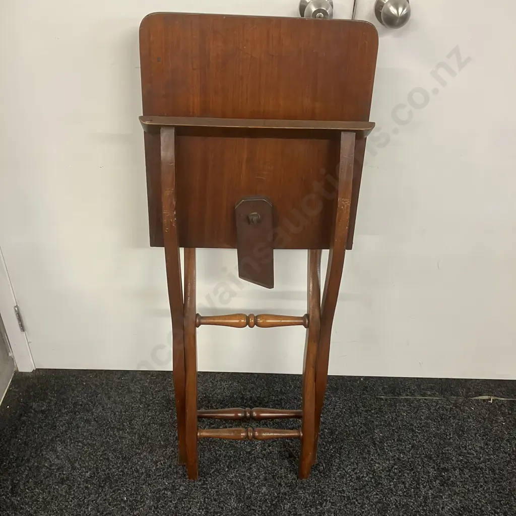 Antique Victorian Mahogany Folding Coaching Table. H72 W90 D43cm Image 1++