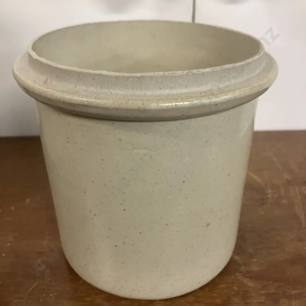 Vintage Stoneware Crocks - 26cm & Timaru Potteries 19cm Image 1++