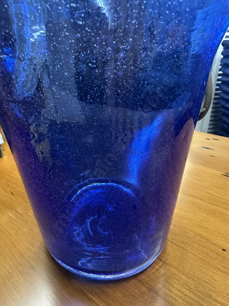 Blenko Style Vase In Colbalt Blue H22.5cm. Image 1++
