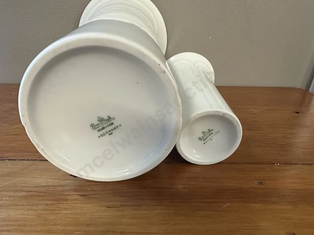 German Rosenthal White Vases  H13 & 26cm Image 1++