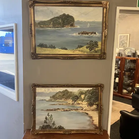 "Sailing Free" Tutukaka '94  & Cashmore Bay In Spring Kawakawa 1983 Original Oils  by Dawn Mosheim