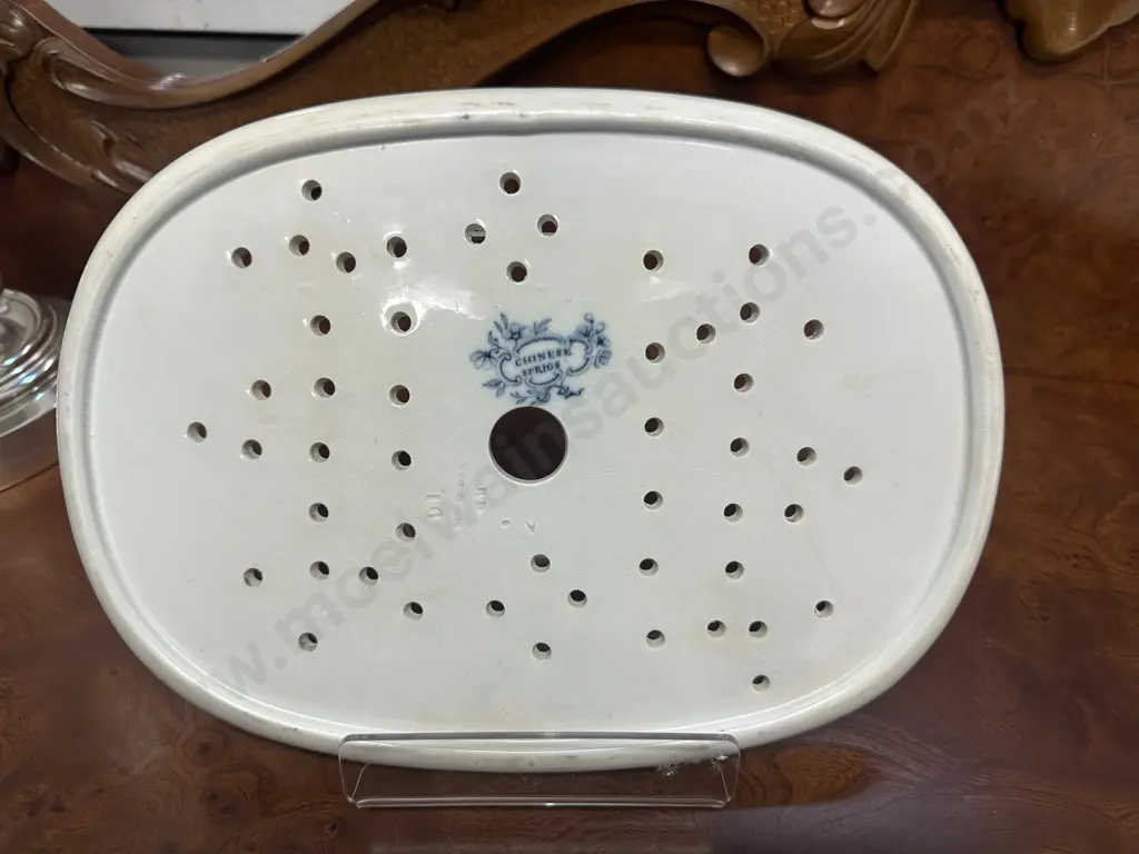 A Rare Chinese Blue & White Ceramic Meat Drainer H22,W30.5cm. Image 1++