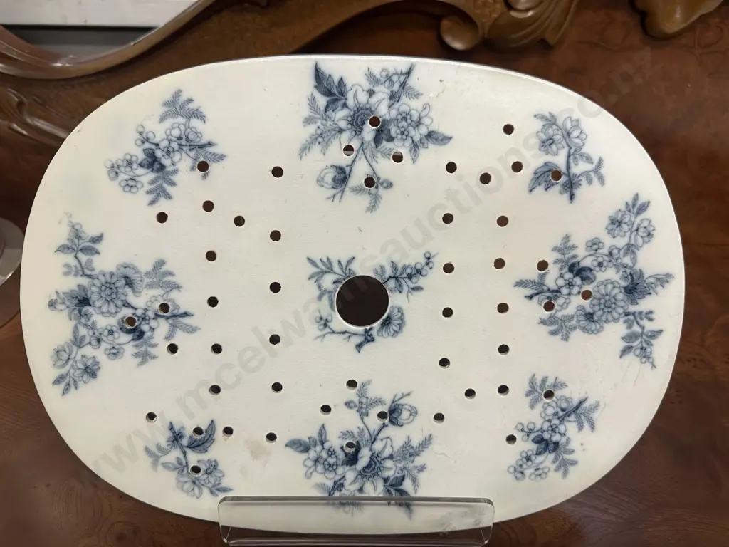 A Rare Chinese Blue & White Ceramic Meat Drainer H22,W30.5cm. Image 1++