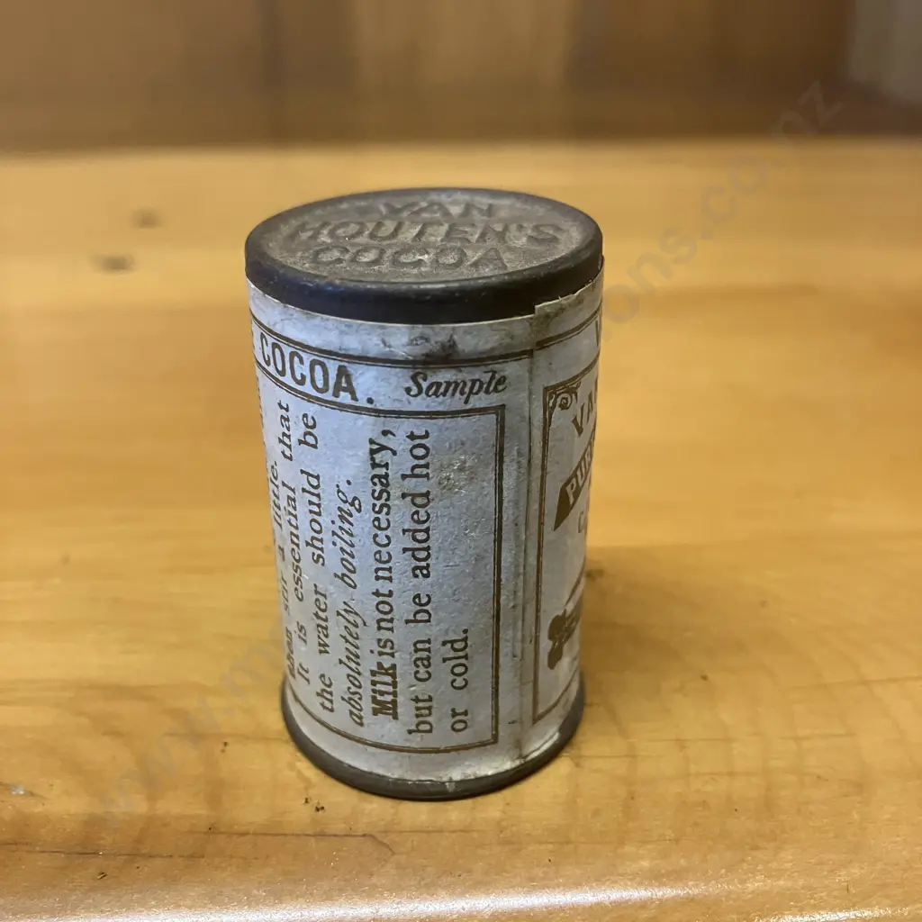 Antique Rare Van Houtens Pure Soluble Cocoa Sample Tin c1800s C.J. Van Houten & Zoon, Holland Image 1++