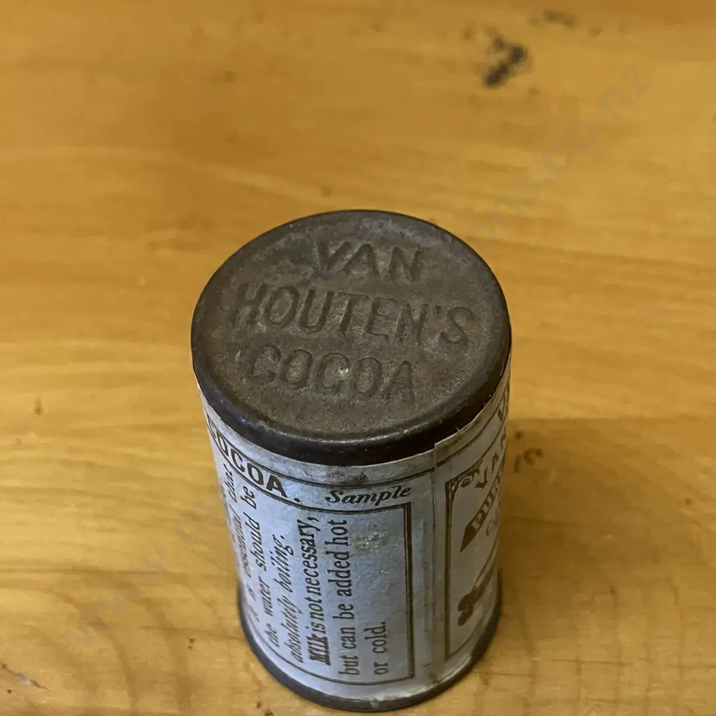 Antique Rare Van Houtens Pure Soluble Cocoa Sample Tin c1800s C.J. Van Houten & Zoon, Holland Image 1++