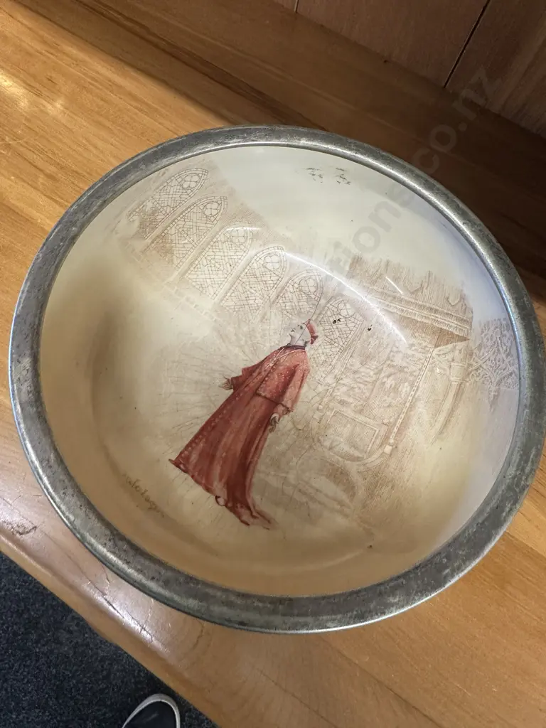 Vintage Wolsey Royal Doulton Bowl With Epns Rim D3746 Image 1++