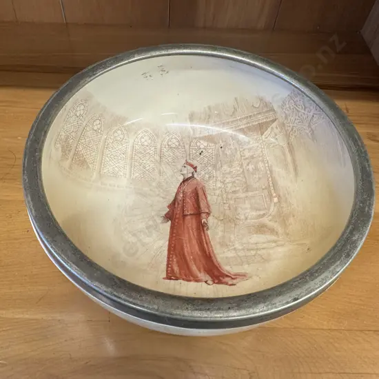 Vintage Wolsey Royal Doulton Bowl With Epns Rim D3746