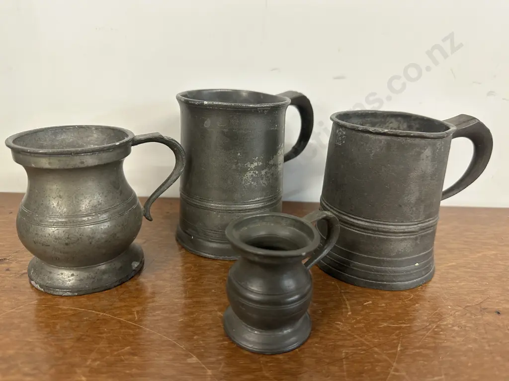 Assorted Pewter Tankards Including James Yate Image 1++