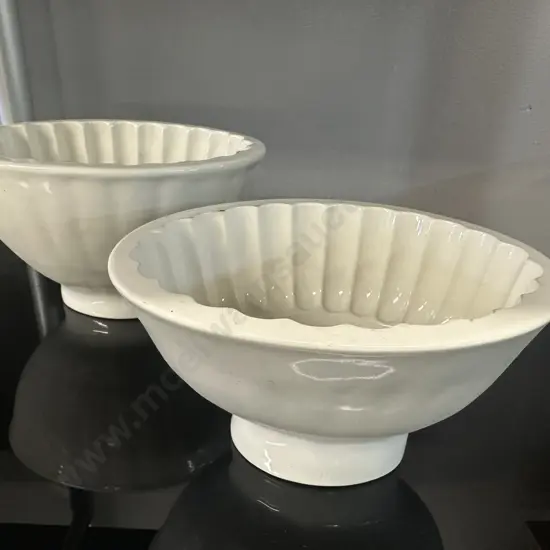 Antique Copeland Jelly Moulds. H10 & H11cm