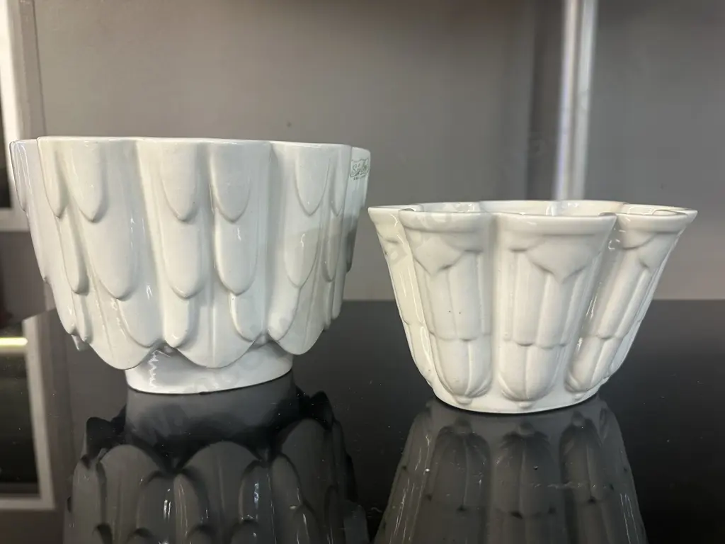 Art Deco Shelley Ceramic Jelly Moulds Ritz Pattern Image 1++
