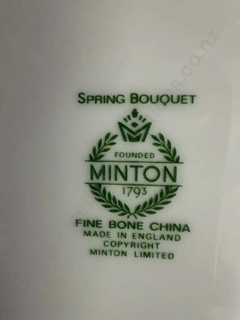 Minton Dinnerware 'Spring Bouquet' 36 Pieces Including Lidded Serving Dishes, Oval Meat Platter & Gravy Boat Image 1++
