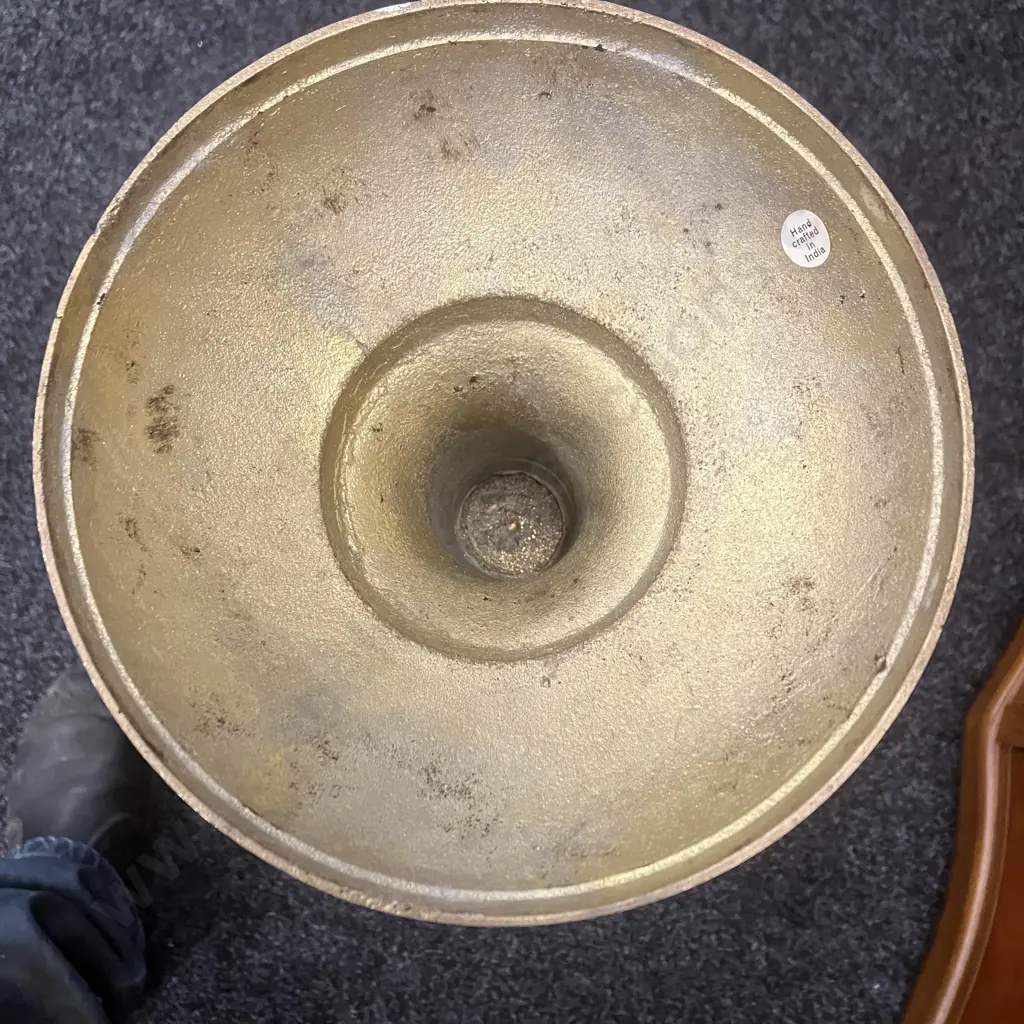 Tall 74cm Vintage Ornate Solid Brass Vase Image 1++
