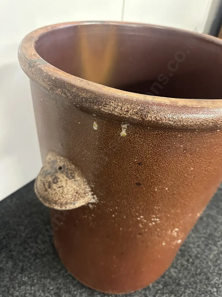 Antique Large German Muskau Armin-Und-Leissnaer 50 Litre Stoneware Pot H57,Dia41cm. Image 1++