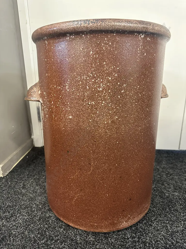 Antique Large German Muskau Armin-Und-Leissnaer 50 Litre Stoneware Pot H57,Dia41cm. Image 1++