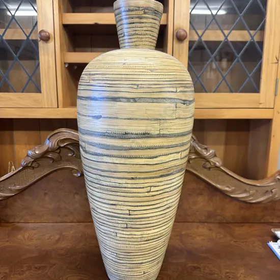 Decorative Vase Striped H60cm