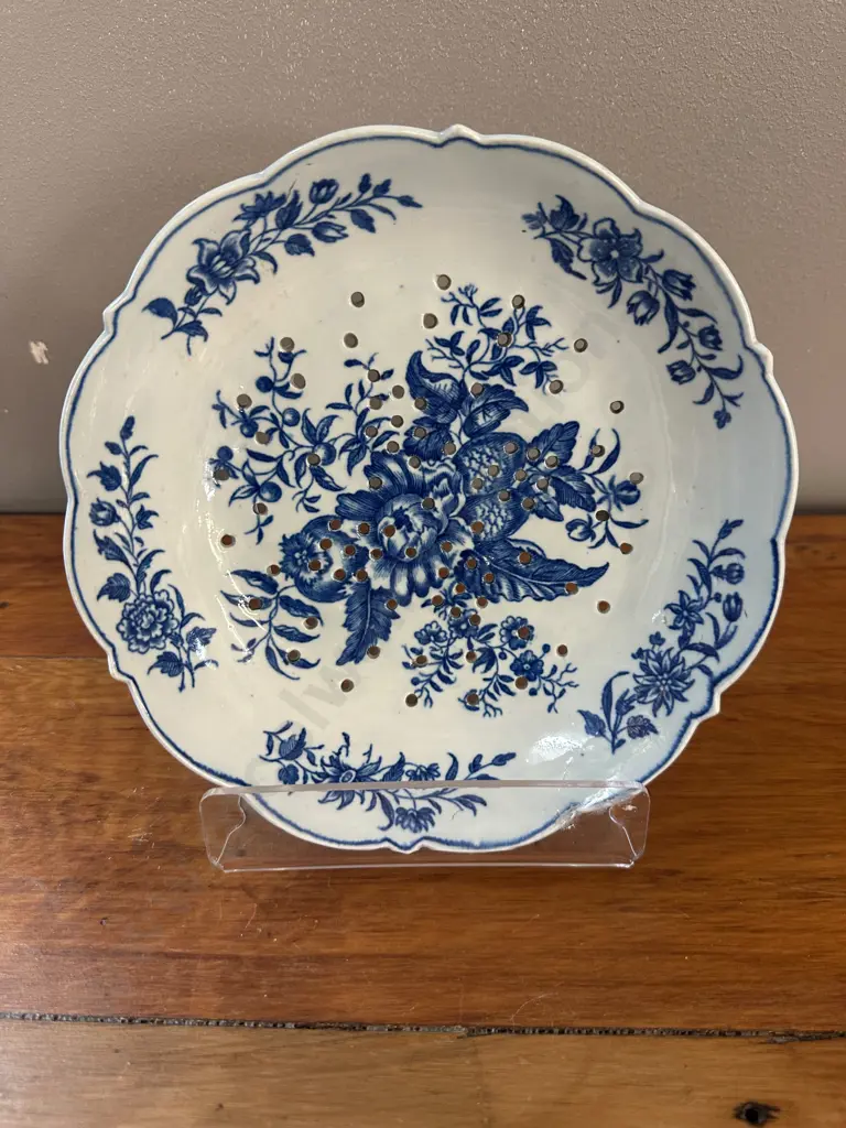 Rare Antique Worcester Porcelain Pine Cone Strawberry / Cress Straining Dish. 19cm Image 1++