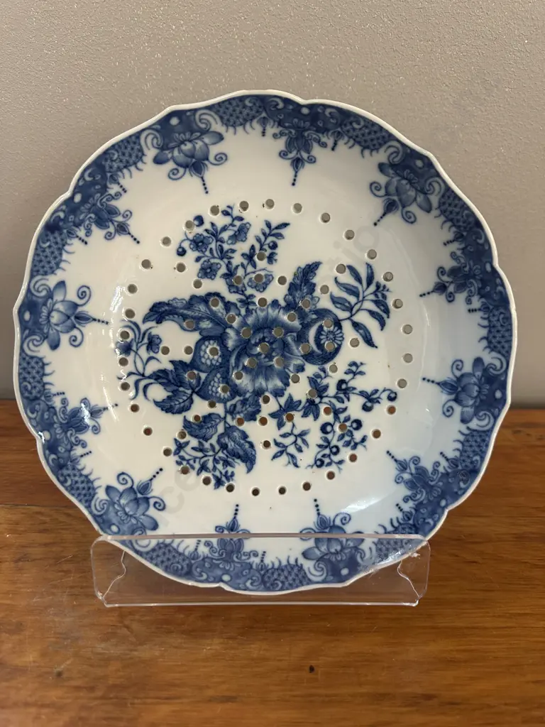 Rare Antique Worcester Porcelain Pine Cone Strawberry / Cress Straining Dish. 19cm Image 1++