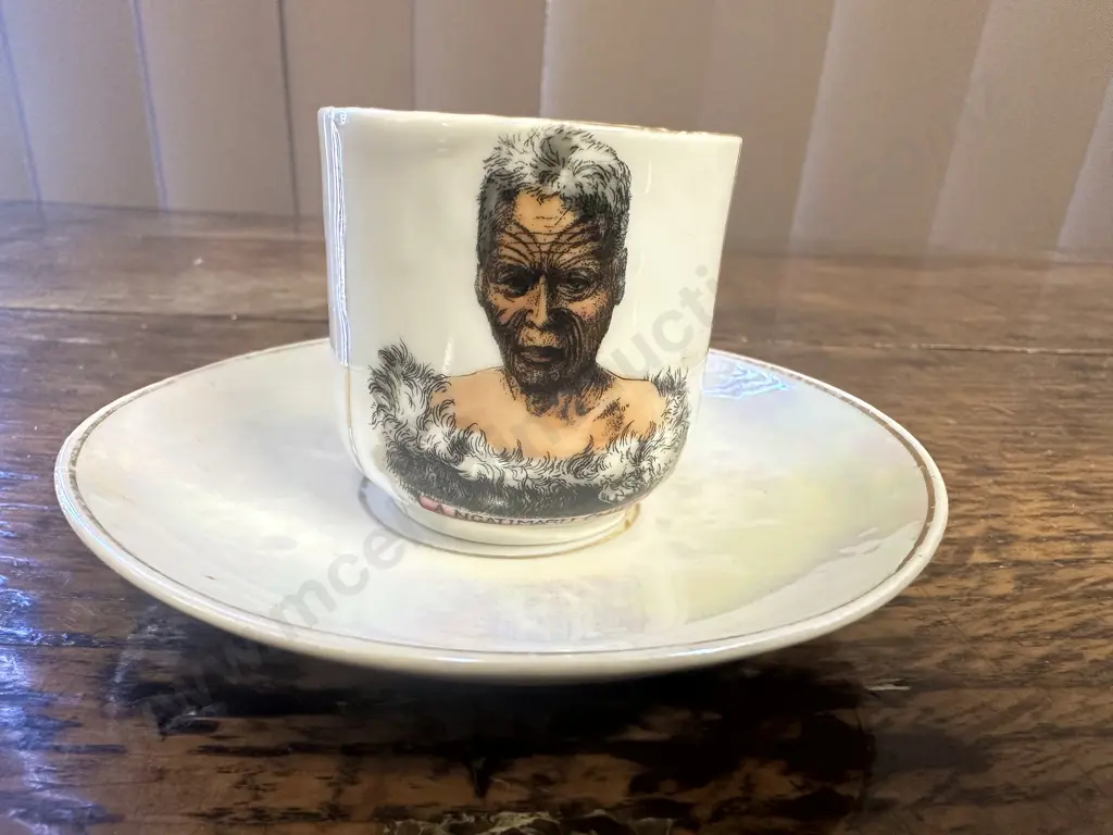 Vintage Demi Cup & Saucer 'A Ngatimaru Chief' Image 1++