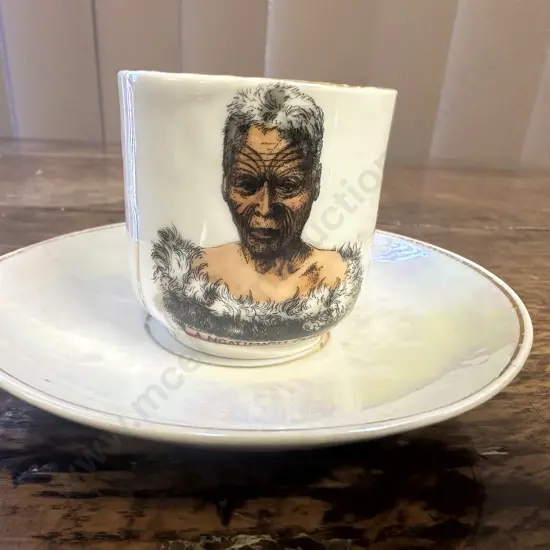 Vintage Demi Cup & Saucer 'A Ngatimaru Chief'