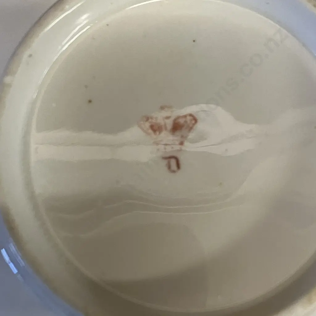Georgian Antique Derby Porcelain Slop Bowl, Cobalt Blue & Gilt Floral Pattern, 1820's Back Stamp. 8 x 16.5cm Image 1++