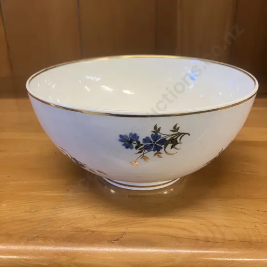 Georgian Antique Derby Porcelain Slop Bowl, Cobalt Blue & Gilt Floral Pattern, 1820's Back Stamp. 8 x 16.5cm