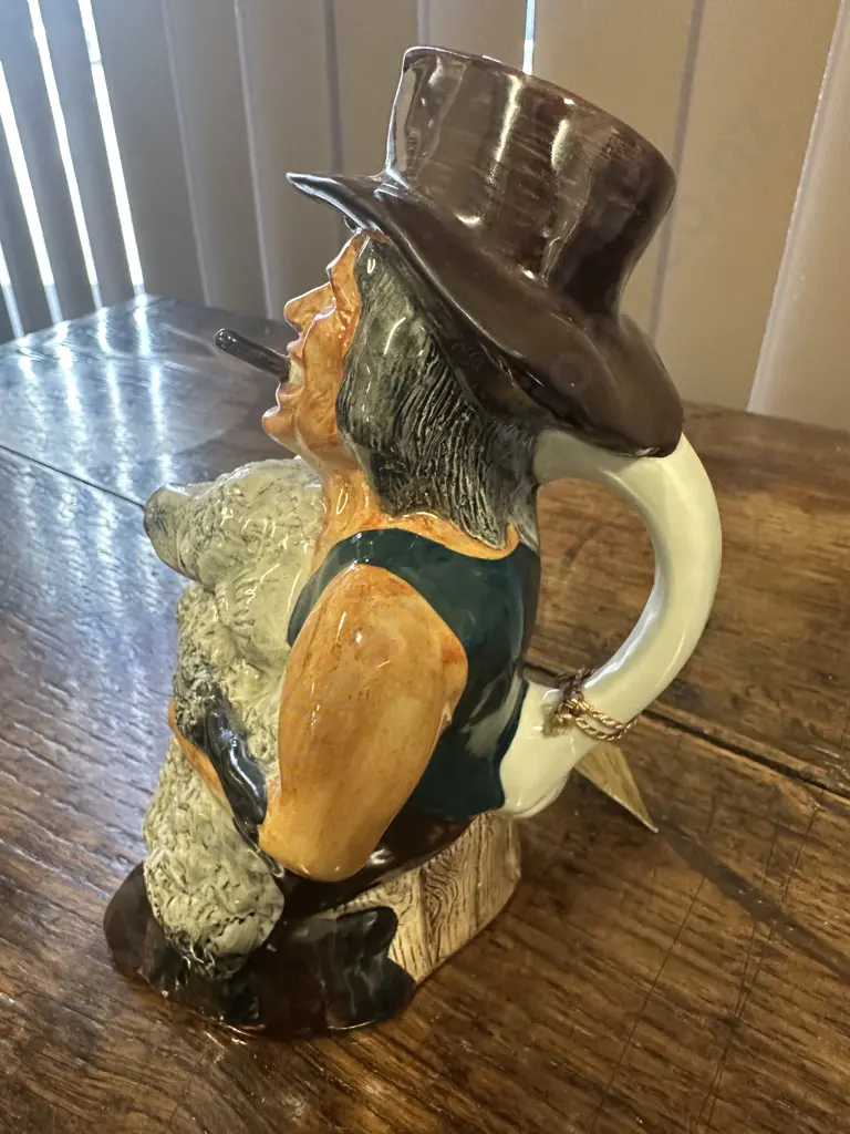 Staffordshire Roy Kirkam 'Shearer' Hand Painted Toby Jug H20cm. Image 1++