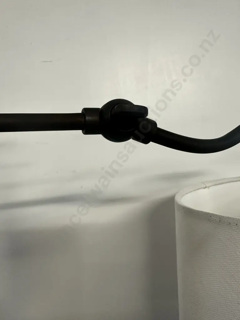 Floor Lamp With Cream Shade & Three Adjustments (as found no wiring) Image 1++