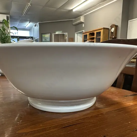 French White Pillivuyt Porcelain Salad Bowl H12,Dia33cm.
