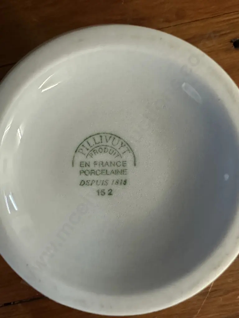 Set Of Six Pillivuyt White Porcelain Bowls Image 1++