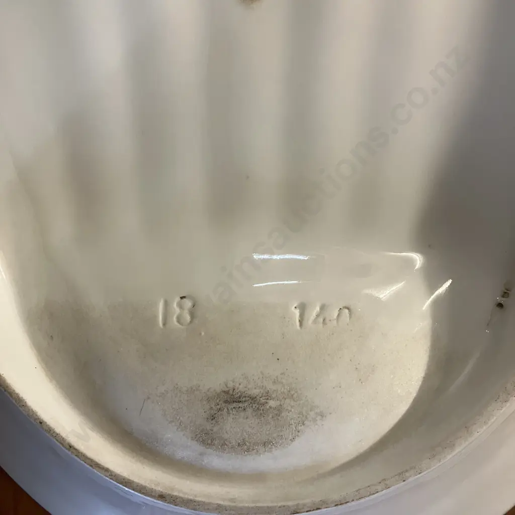 French Antique Large Oval Ironstone 'Gigot' Roast Footed Platter. 50.5 x 34cm Image 1++