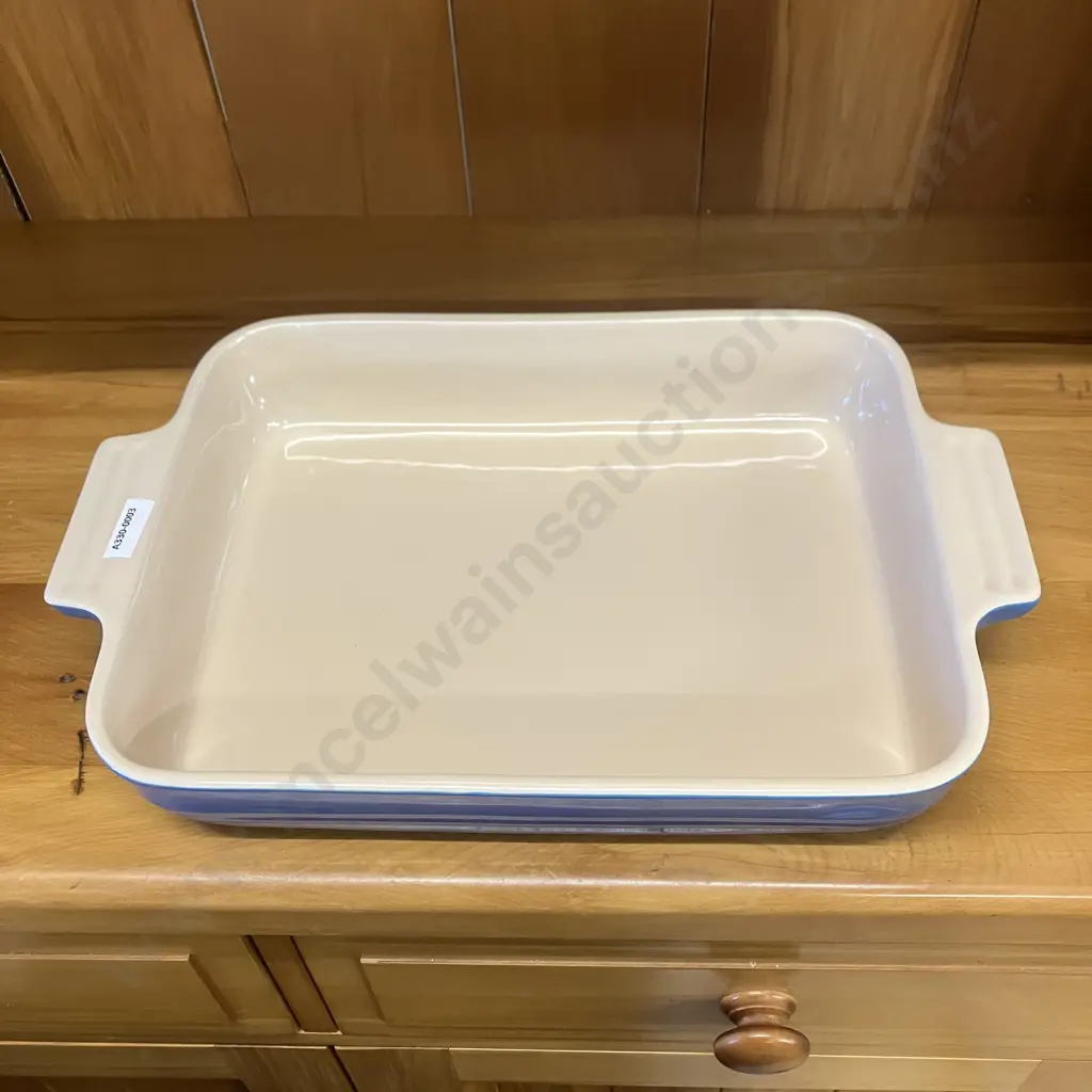 Le Creuset Stoneware Azure Blue Two Handled Rectangular Dish - #13-02, 3 Litre Image 1++