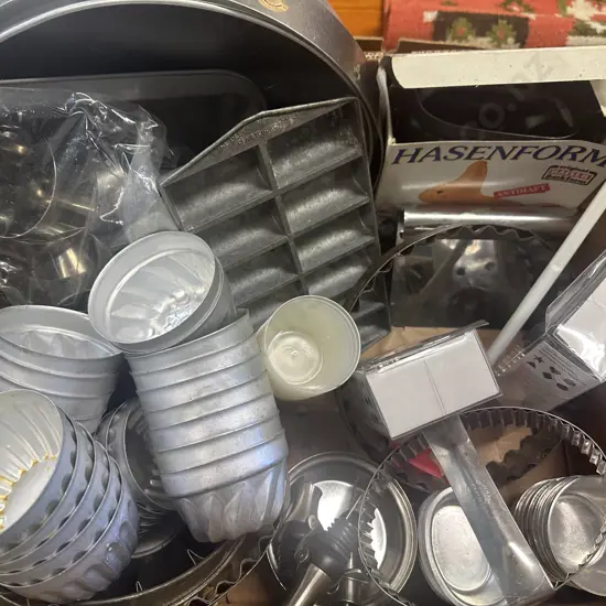 Selection Of Bakeware Including Italian Moulds, Cookie Cutters Etc